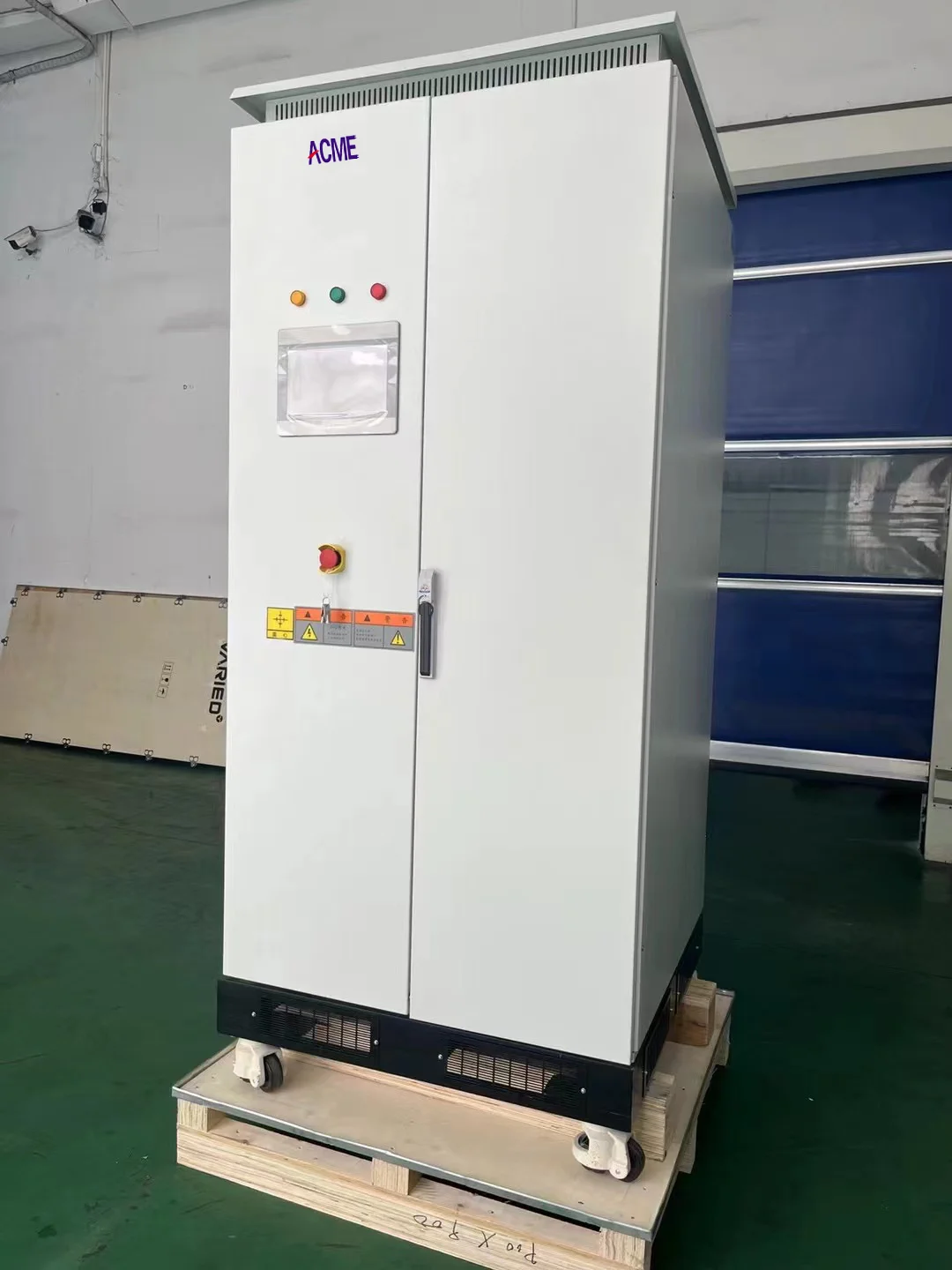 High power battery emulator cabinet in factory