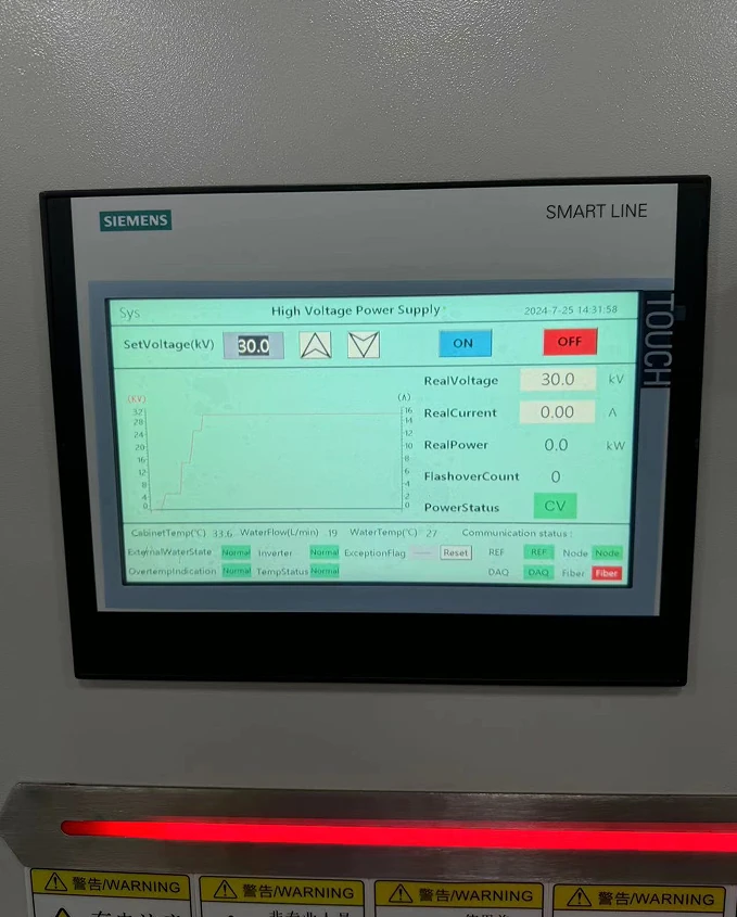 30 kV HVDC power supply HMI testing